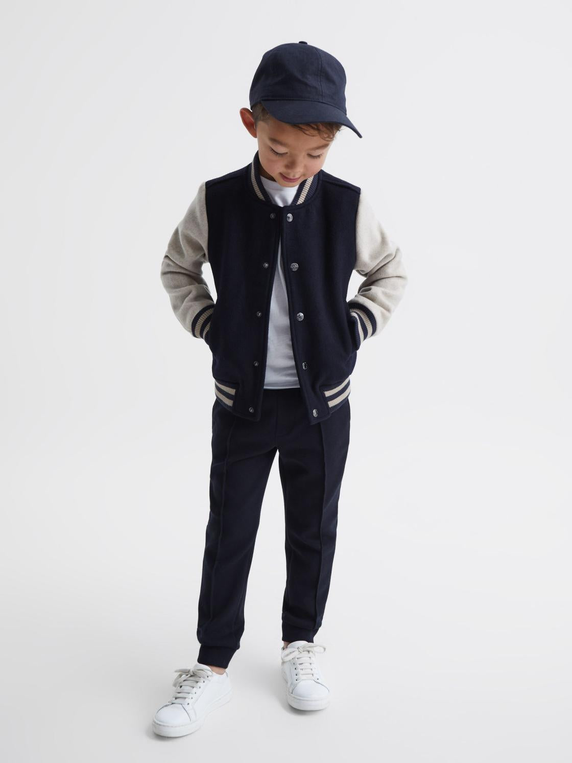 Reiss T-Shirts | Jude Motif Crew Neck T-Shirt White - Children