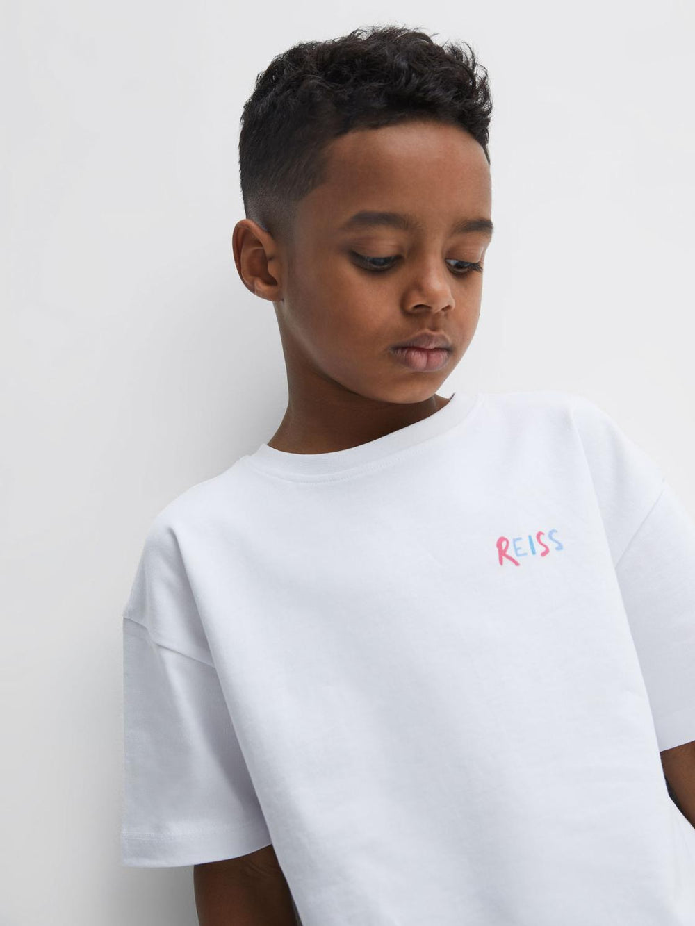 Reiss T-Shirts | Paracas Motif Cotton T-Shirt White - Children
