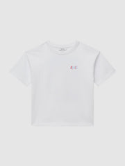 Reiss T-Shirts | Paracas Motif Cotton T-Shirt White - Children