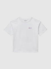 Reiss T-Shirts | Paracas Motif Cotton T-Shirt White - Children