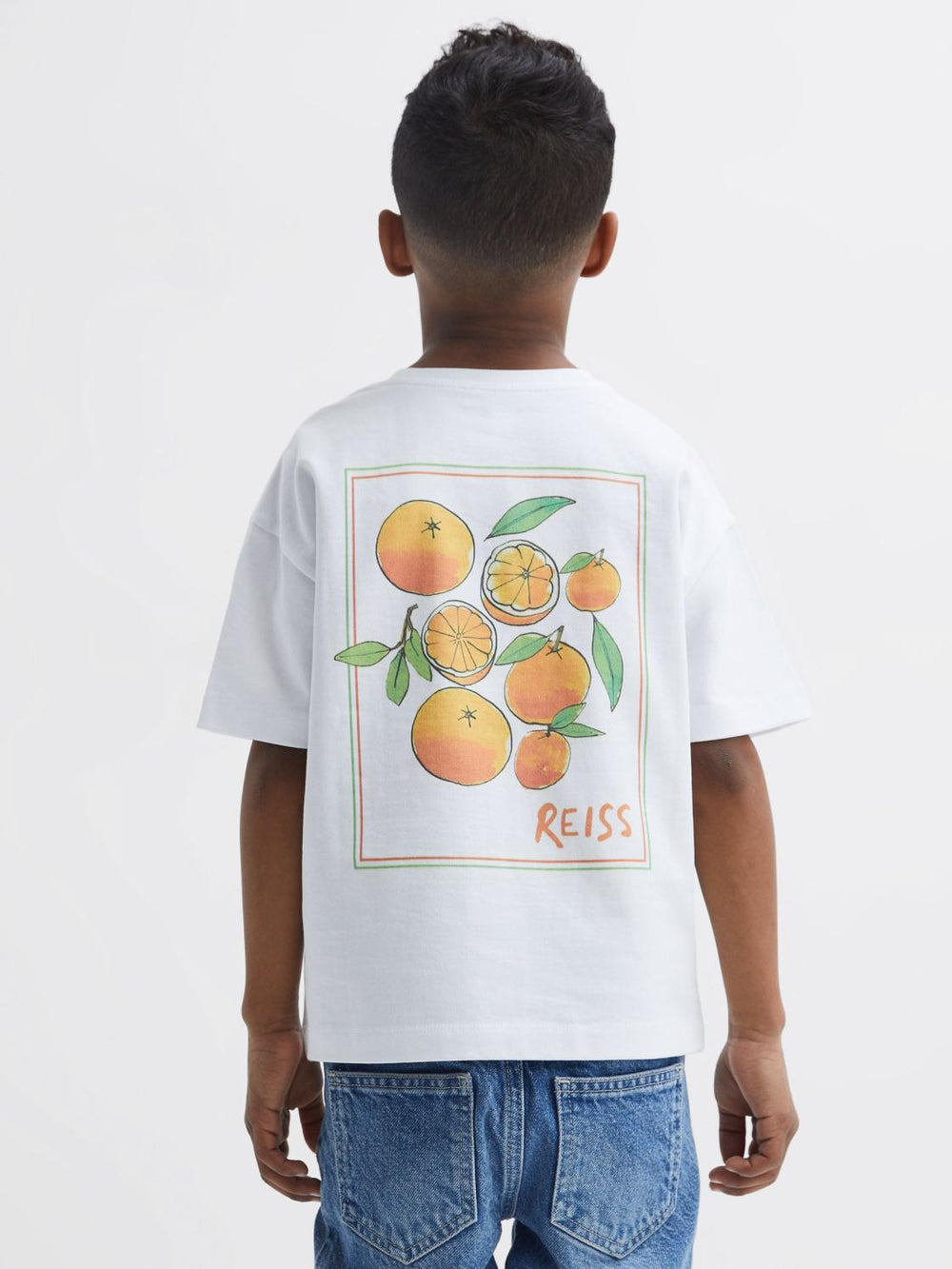 Reiss T-Shirts | Seville Motif Cotton T-Shirt White - Children