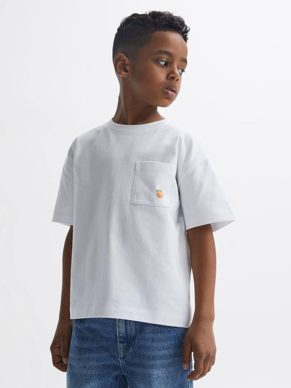 Reiss T-Shirts | Seville Motif Cotton T-Shirt White - Children