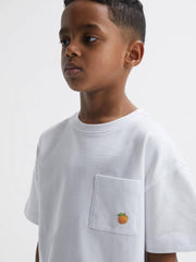 Reiss T-Shirts | Seville Motif Cotton T-Shirt White - Children