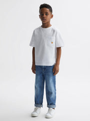 Reiss T-Shirts | Seville Motif Cotton T-Shirt White - Children