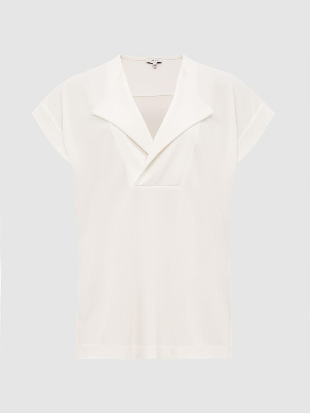 Reiss T-Shirts &amp; Vests | Delia V-Neck Short Sleeve Top Black - Women