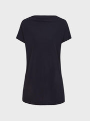 Reiss T-Shirts &amp; Vests | Poppy High Neck Jersey Top Navy - Women
