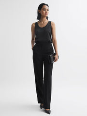 Reiss T-Shirts &amp; Vests | Riley Silk Front Vest Aqua - Women