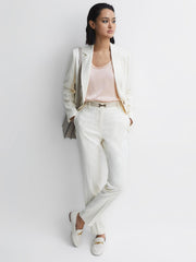 Reiss T-Shirts &amp; Vests | Riley Silk Front Vest Aqua - Women