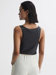 Reiss T-Shirts &amp; Vests | Riley Silk Front Vest Aqua - Women