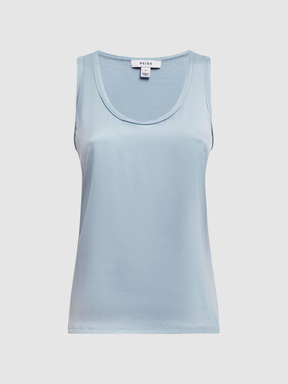 Reiss T-Shirts &amp; Vests | Riley Silk Front Vest Blue - Women