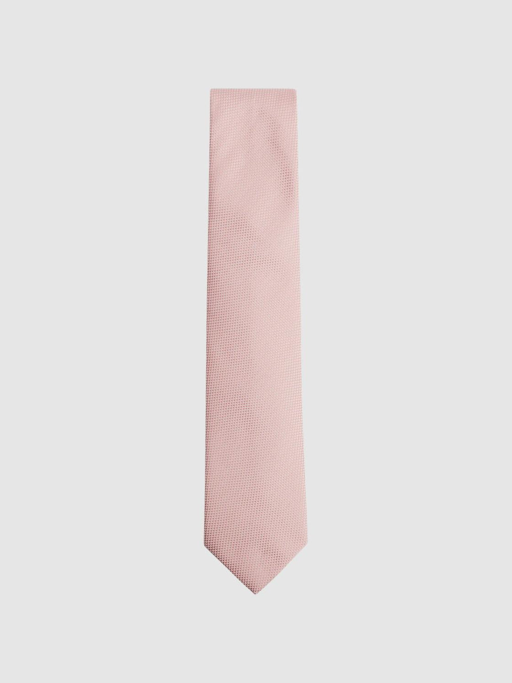 Reiss Ties &amp; Pocket Squares | Ceremony Textured Silk Tie Soft Pink - Men
