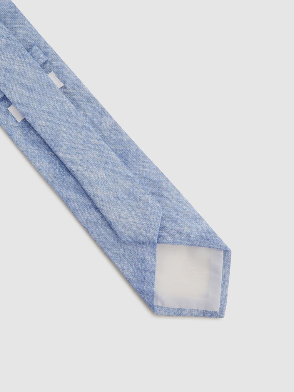 Reiss Ties &amp; Pocket Squares | Lazzaro Linen Tie Soft Blue Melange - Men