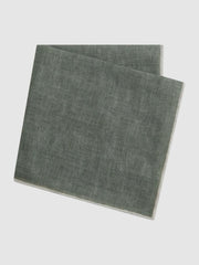 Reiss Ties &amp; Pocket Squares | Piazza Linen Plain Pocket Square Blue Melange - Men