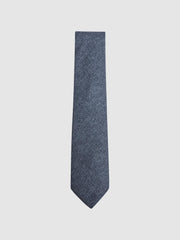 Reiss Ties &amp; Pocket Squares | Saturn Wool-Silk Blend Tie Airforce Blue - Men