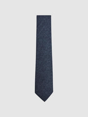 Reiss Ties &amp; Pocket Squares | Saturn Wool-Silk Blend Tie Airforce Blue - Men