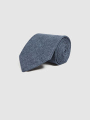 Reiss Ties &amp; Pocket Squares | Saturn Wool-Silk Blend Tie Airforce Blue - Men