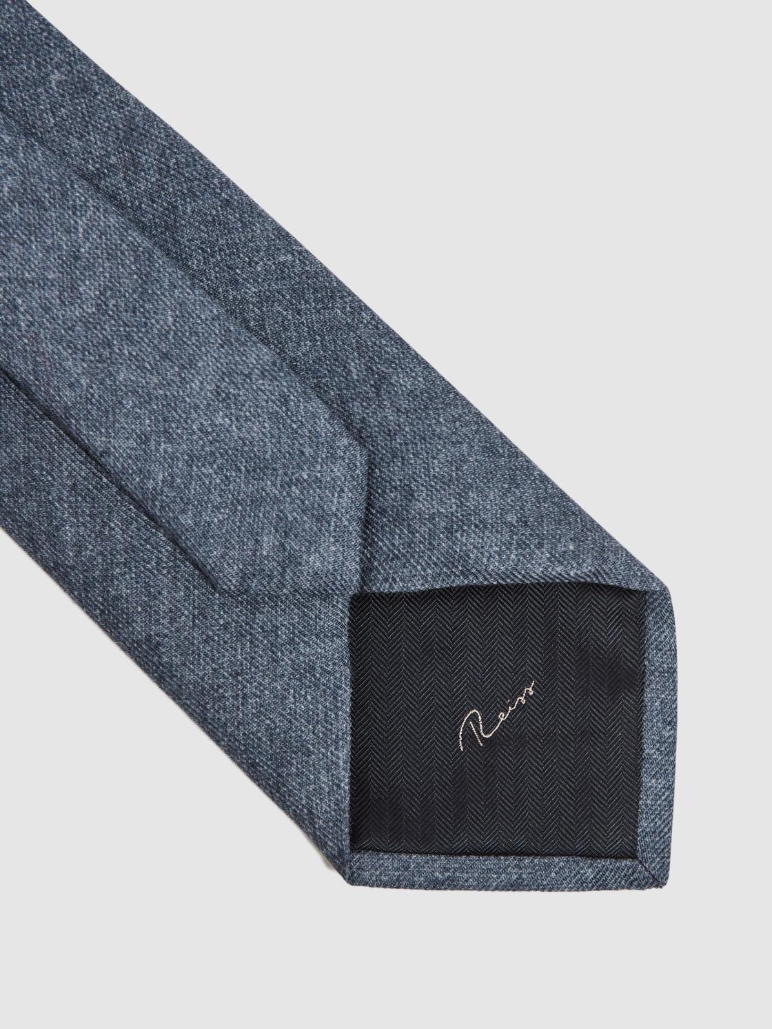 Reiss Ties &amp; Pocket Squares | Saturn Wool-Silk Blend Tie Airforce Blue - Men