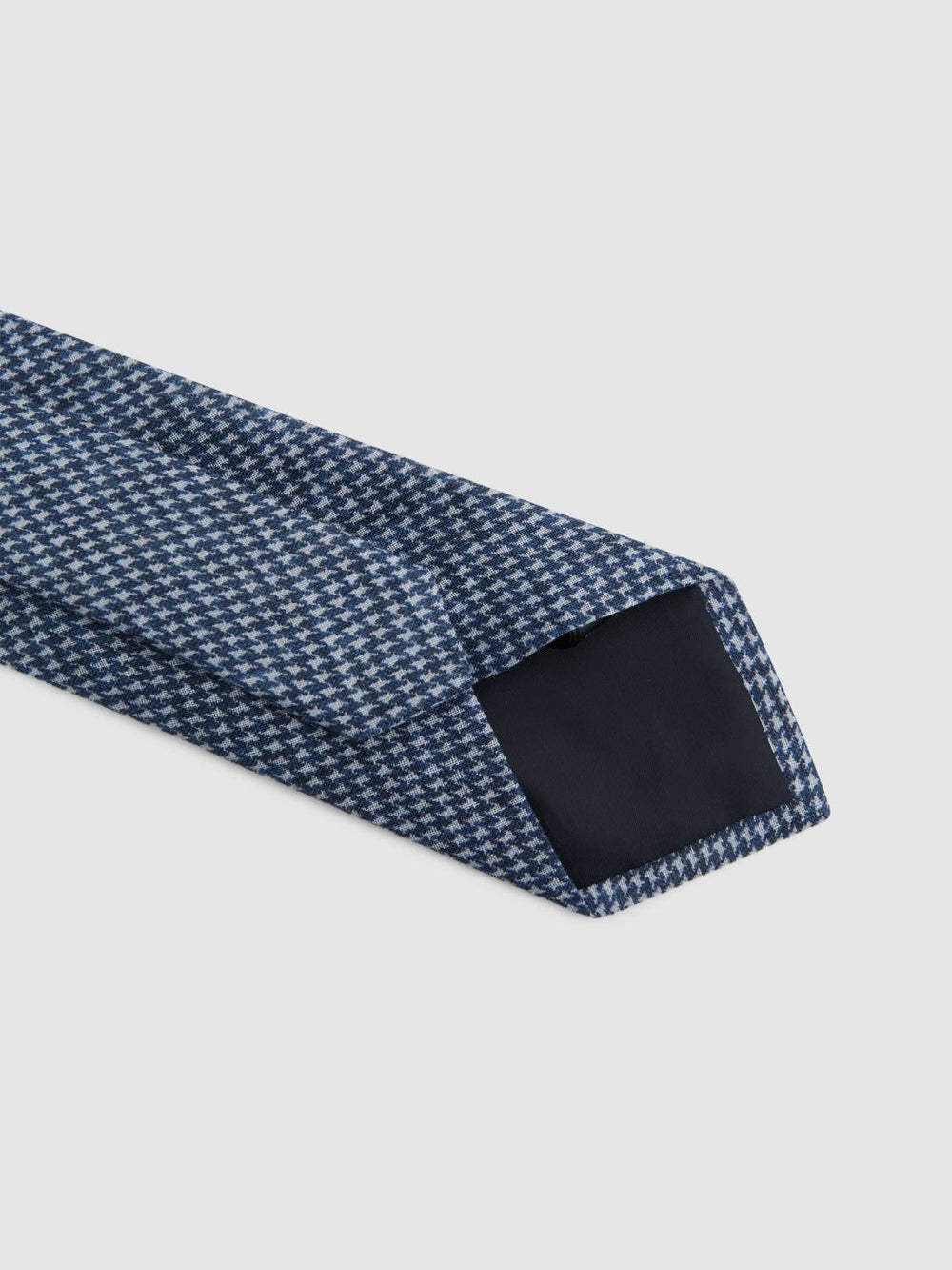 Reiss Ties &amp; Pocket Squares | Vasto Linen Puppytooth Tie Airforce Blue - Men