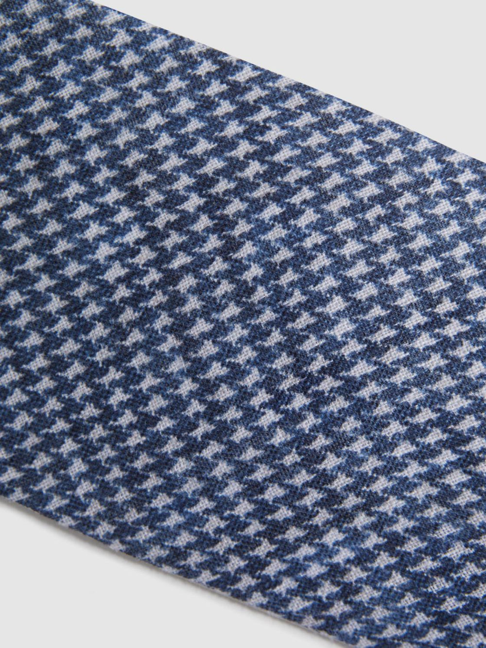Reiss Ties &amp; Pocket Squares | Vasto Linen Puppytooth Tie Airforce Blue - Men