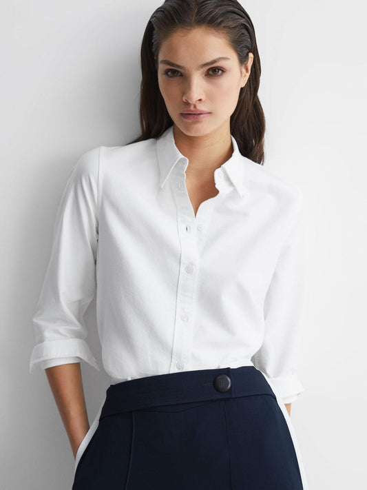 Reiss Tops | Allie Fitted Oxford Shirt White - Women