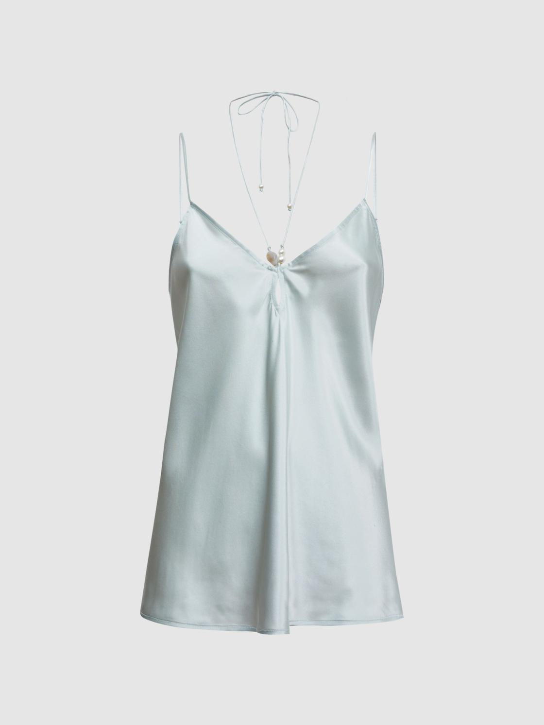 Reiss Tops | Arina Paige Silk Beaded Vest Ice Flow - Women