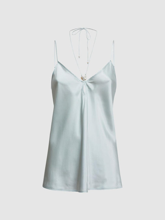 Reiss Tops | Arina Paige Silk Beaded Vest Ice Flow - Women