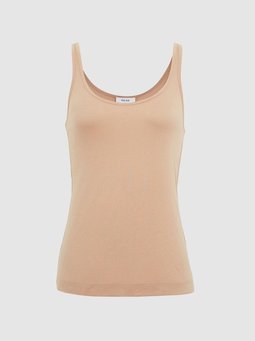 Reiss Tops | Arla Scoop Neck Second Skin Vest Top Black - Women