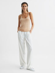 Reiss Tops | Arla Scoop Neck Second Skin Vest Top Black - Women