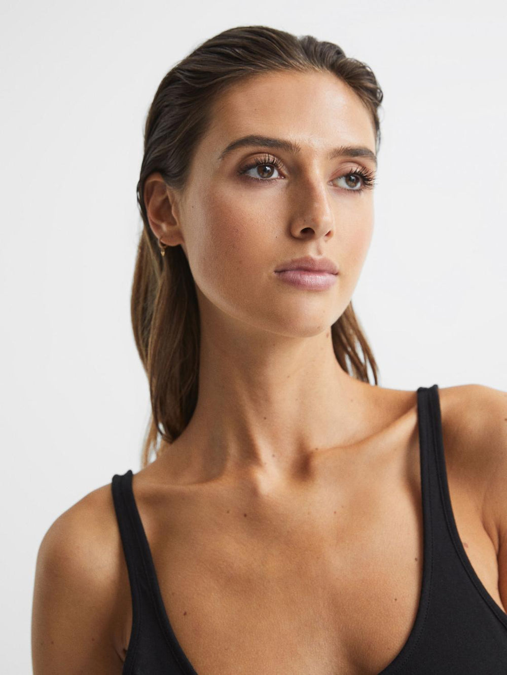 Reiss Tops | Arla Scoop Neck Second Skin Vest Top Black - Women