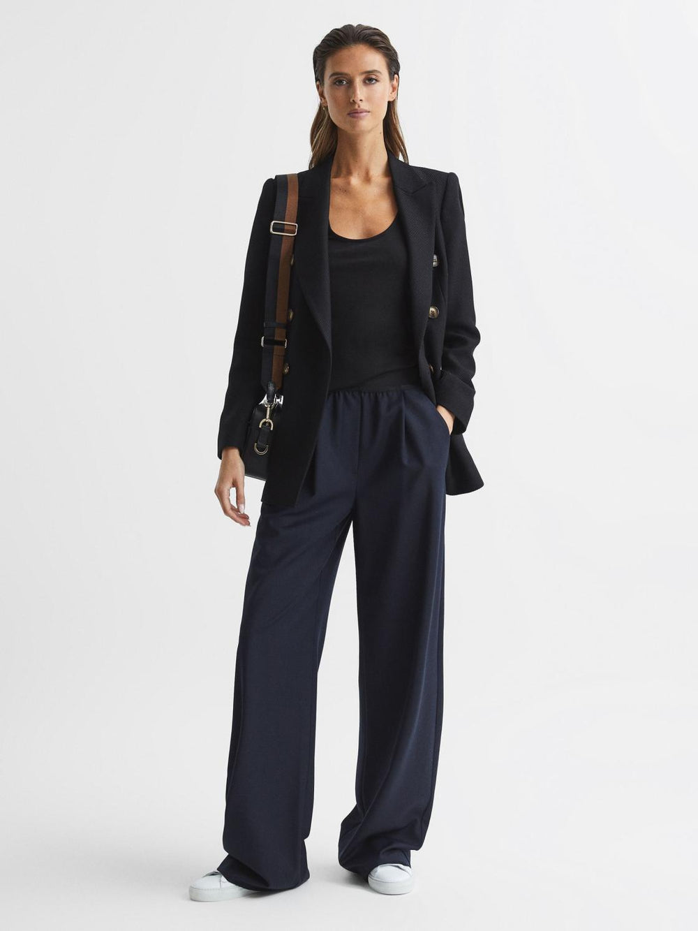 Reiss Tops | Arla Scoop Neck Second Skin Vest Top Black - Women