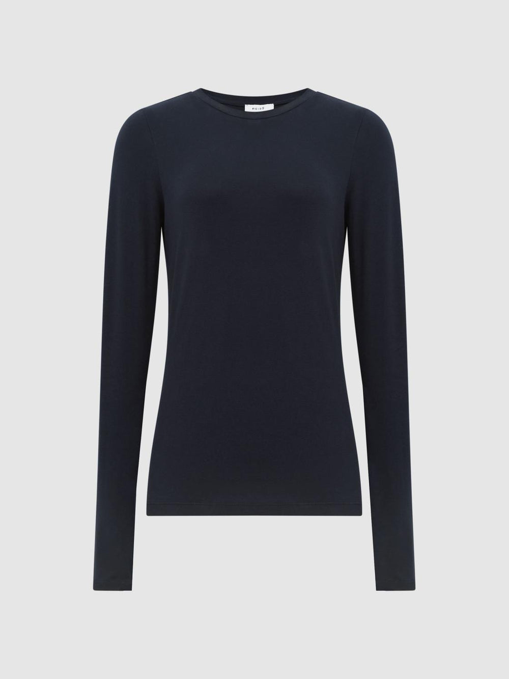 Reiss Tops | Bebe Long Sleeve Crew Neck Top Navy - Women