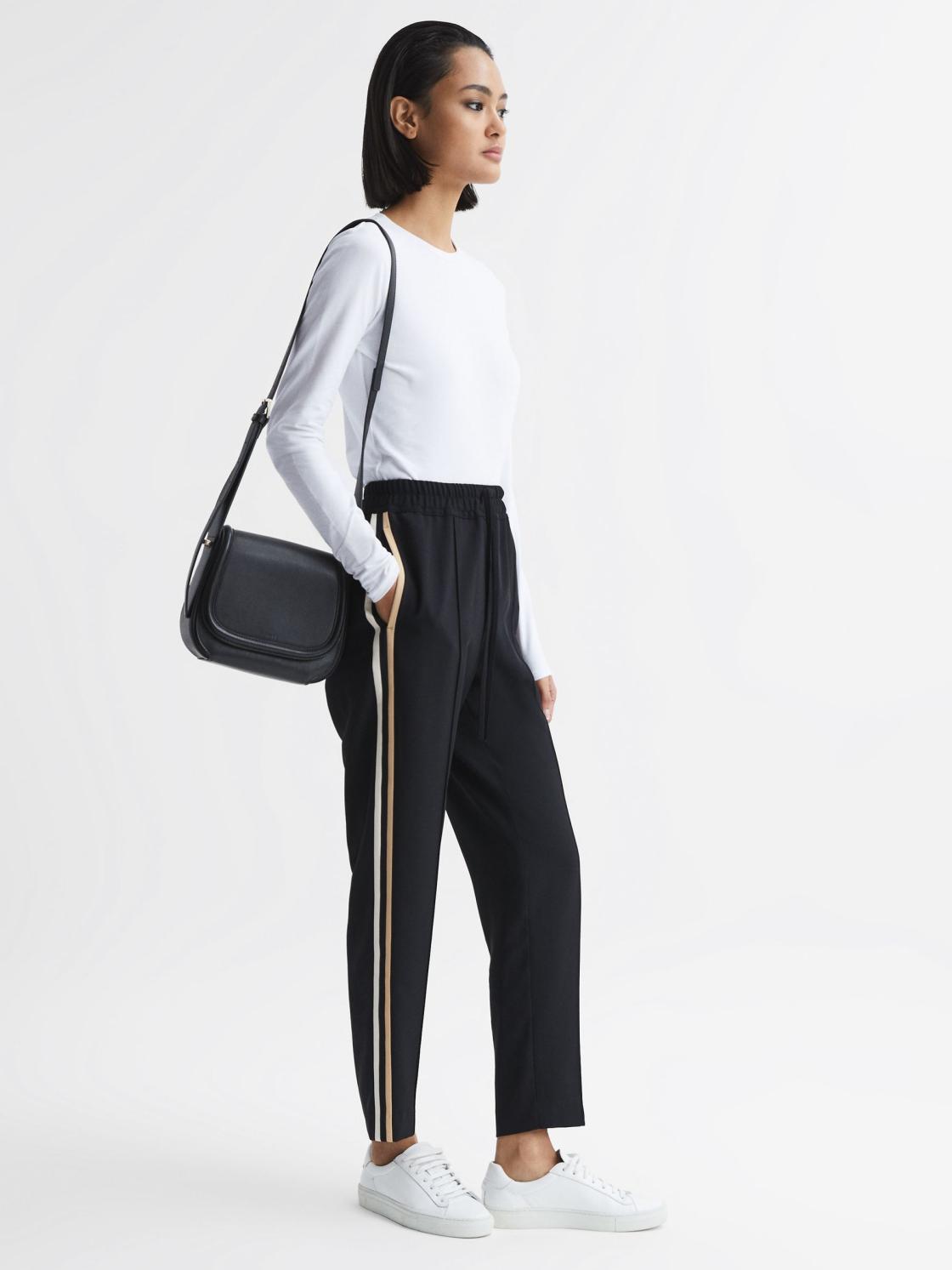 Reiss Tops | Bebe Long Sleeve Crew Neck Top White - Women