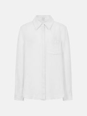 Reiss Tops | Campbell Linen Shirt Aqua - Women