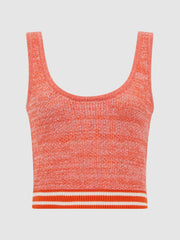 Reiss Tops | Cosmos Ophelia The Upside Knitted Cropped Top Pink - Women