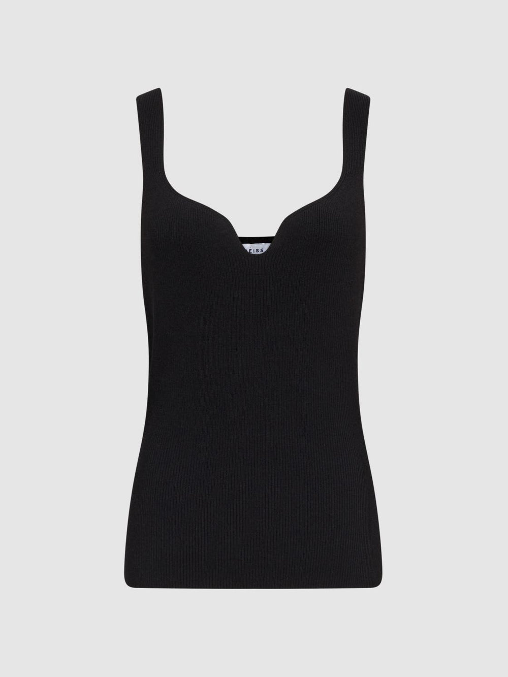 Reiss Tops | Daisy Sweetheart Neck Top Black - Women