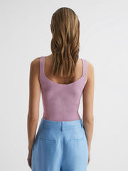 Reiss Tops | Daisy Sweetheart Neck Top Black - Women