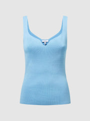 Reiss Tops | Daisy Sweetheart Neck Top Blue - Women