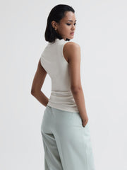 Reiss Tops | Eli Sleeveless Wrap Top Black - Women