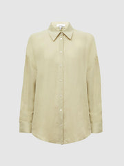 Reiss Tops | Ellis Oversized Long Sleeve Shirt Ivory - Women