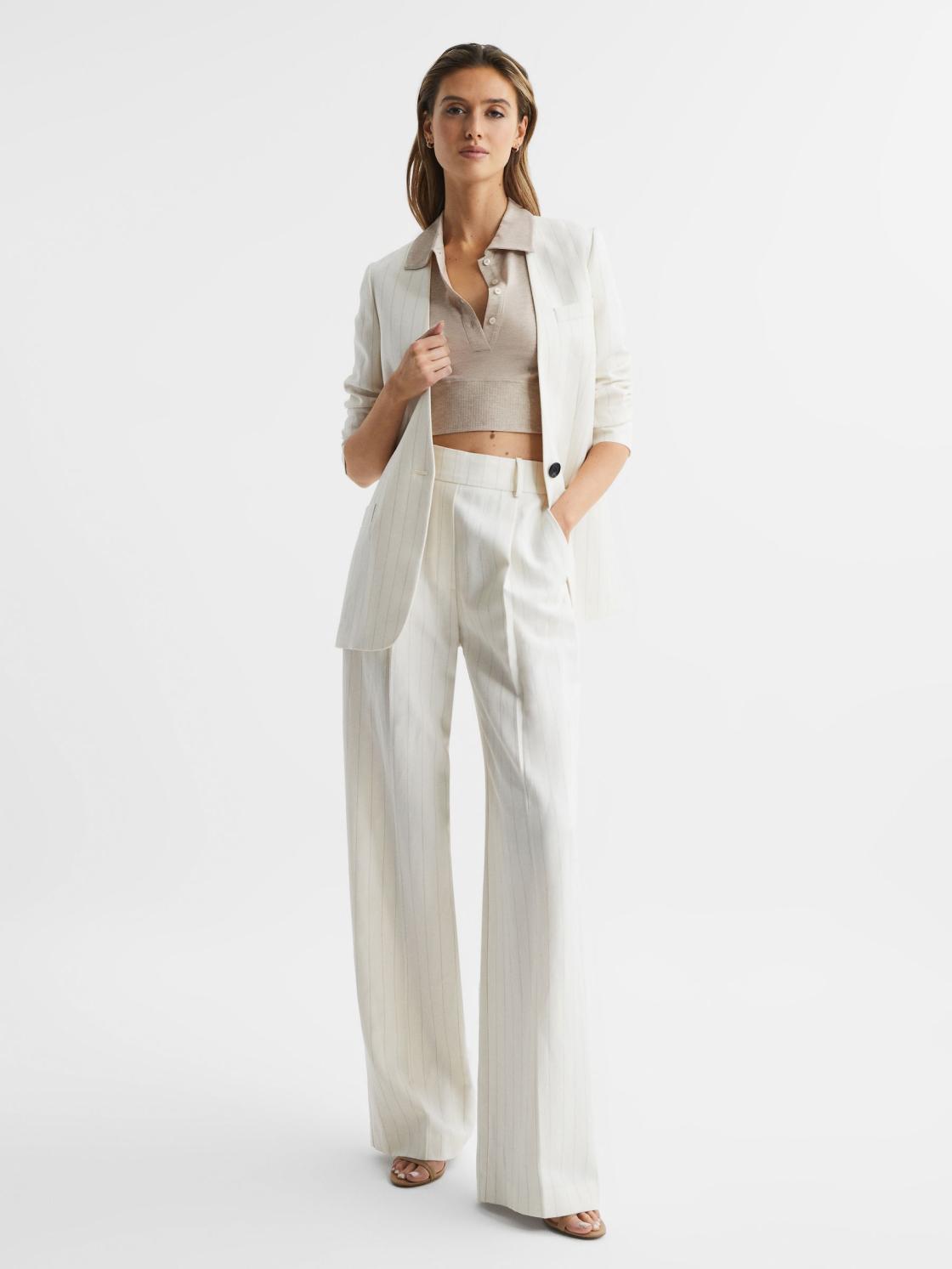 Reiss Tops | Eva Polo Crop Top Neutral - Women