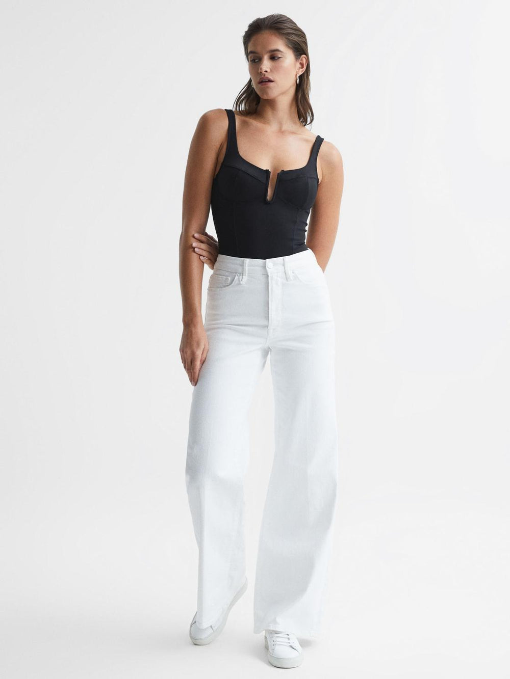 Reiss Tops | Good American Corset Bodysuit Black - Women