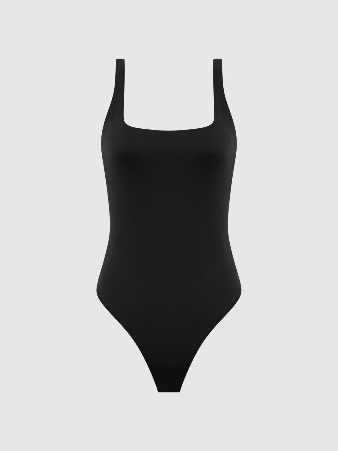Reiss Tops | Good American Square Neck Bodysuit Black - Women