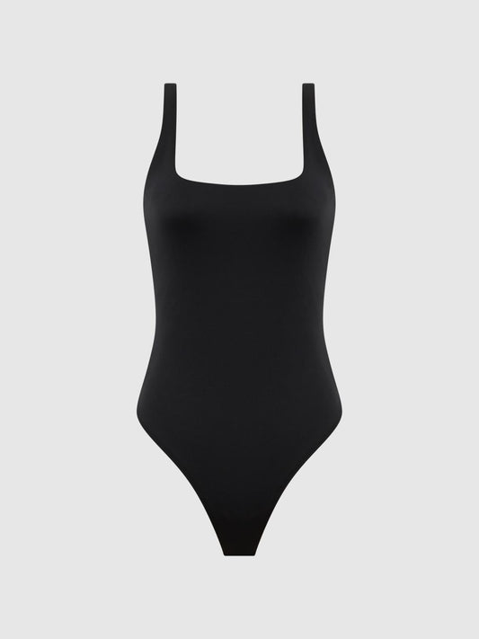 Reiss Tops | Good American Square Neck Bodysuit Black - Women