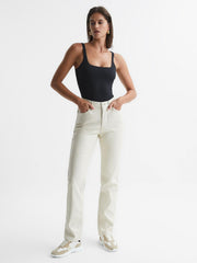 Reiss Tops | Good American Square Neck Bodysuit Black - Women