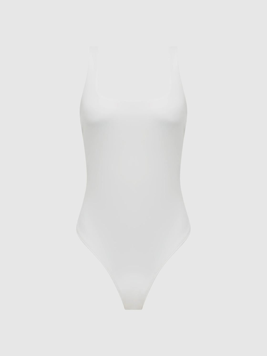 Reiss Tops | Good American Square Neck Bodysuit White - Women