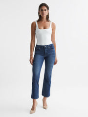 Reiss Tops | Good American Square Neck Bodysuit White - Women