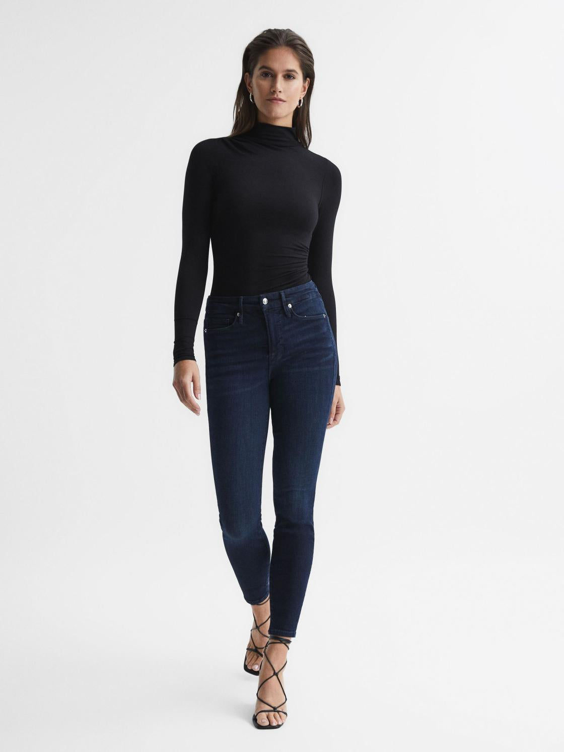 Reiss Tops | Good American Turtleneck Bodysuit Black - Women