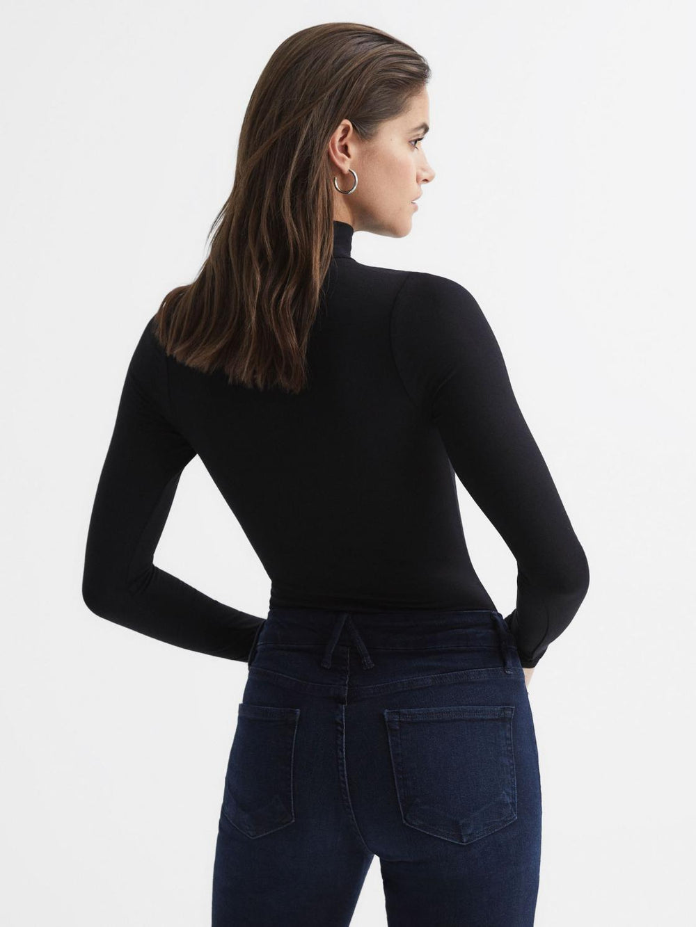 Reiss Tops | Good American Turtleneck Bodysuit Black - Women