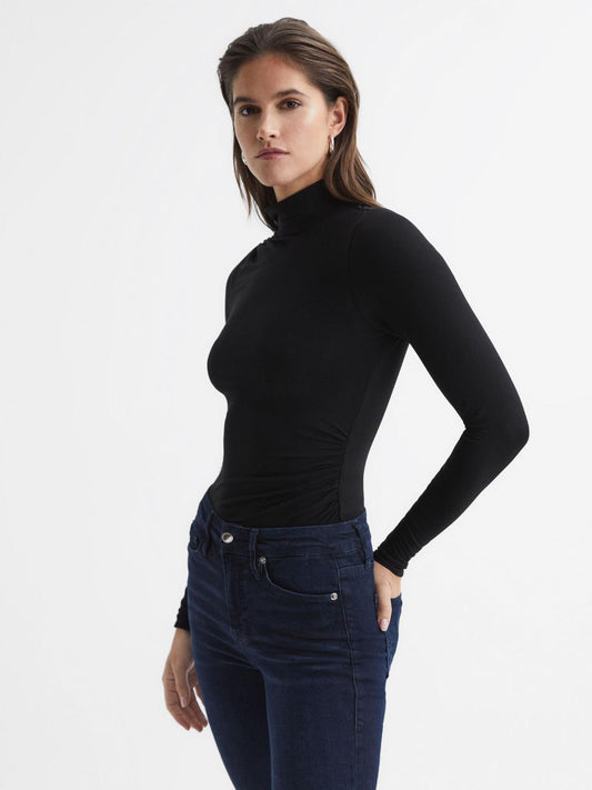 Reiss Tops | Good American Turtleneck Bodysuit Black - Women