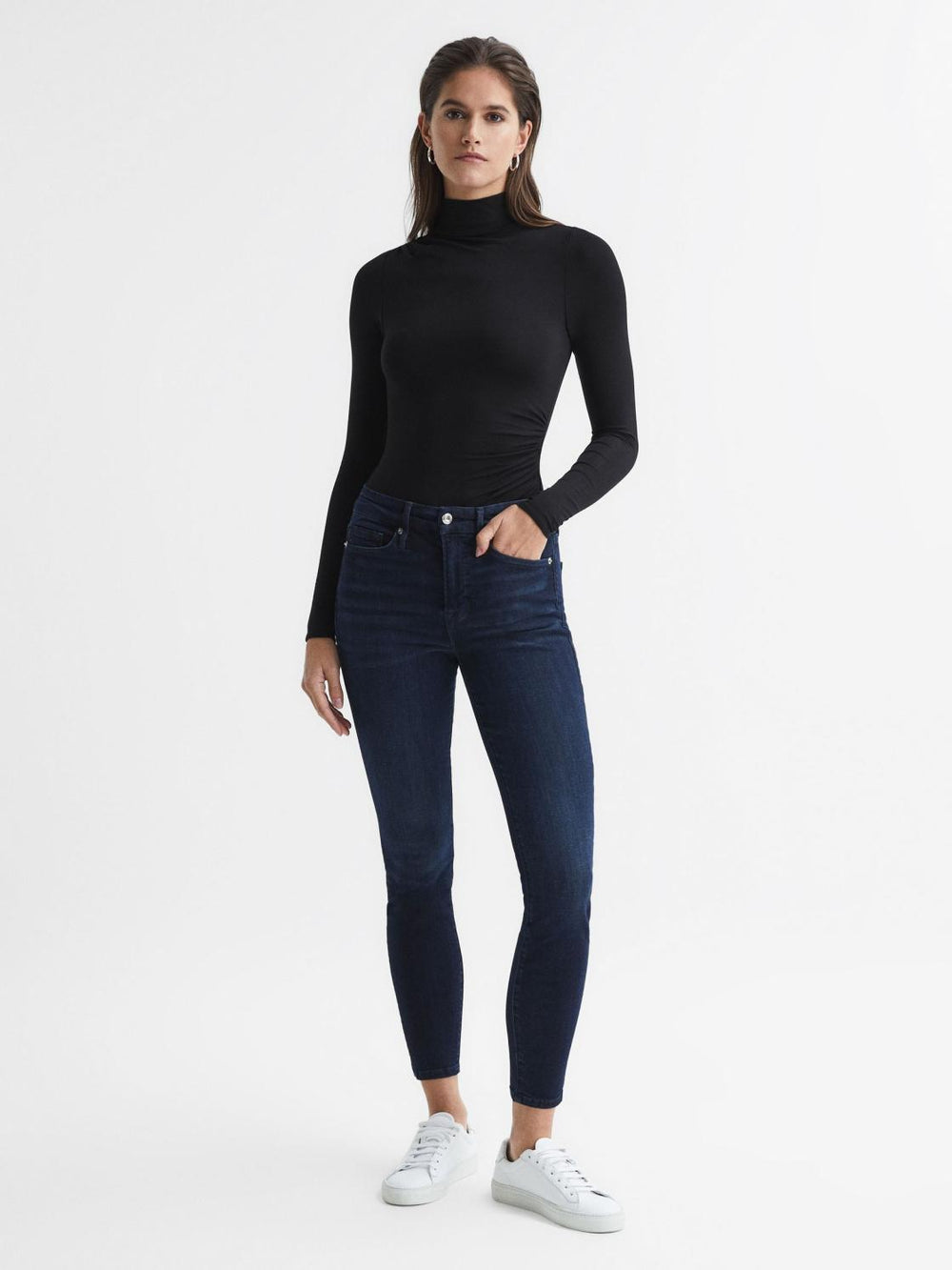 Reiss Tops | Good American Turtleneck Bodysuit Black - Women